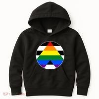 Ally Flag Circle Pyramid Pride Kids Hoodie thumb 0