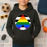 Ally Flag Circle Pyramid Pride Kids Hoodie thumb 2