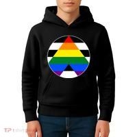 Ally Flag Circle Pyramid Pride Kids Hoodie thumb 4