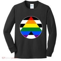 Ally Flag Circle Pyramid Pride Kids Long Sleeve Shirt thumb 0