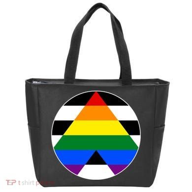 Ally Flag Circle Pyramid Pride Tote Bag