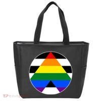 Ally Flag Circle Pyramid Pride Tote Bag thumb 0