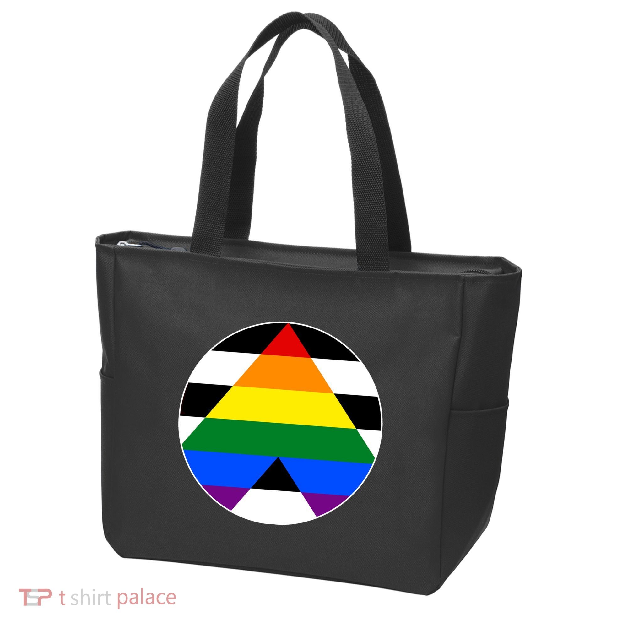 Ally Flag Circle Pyramid Pride Tote Bag
