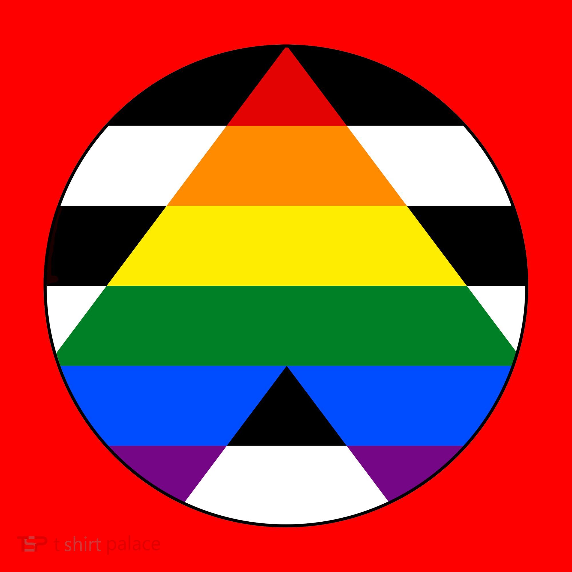 Ally Flag Circle Pyramid Pride Santa Hat