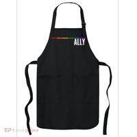 Ally LGBT Support Rainbow Thin Line Apron thumb 0