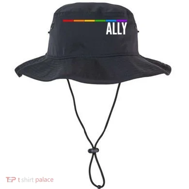 Ally LGBT Support Rainbow Thin Line Bucket Hat