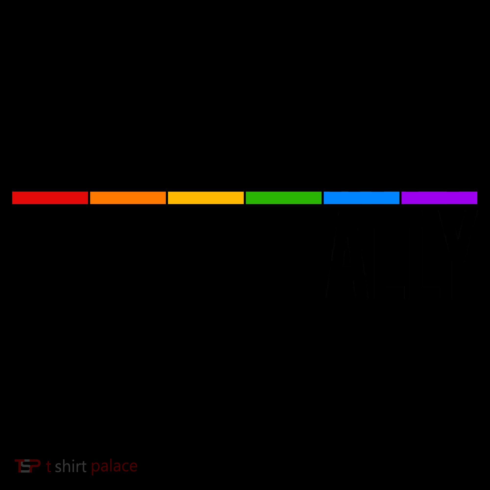 Ally LGBT Support Rainbow Thin Line Coffee Mug
