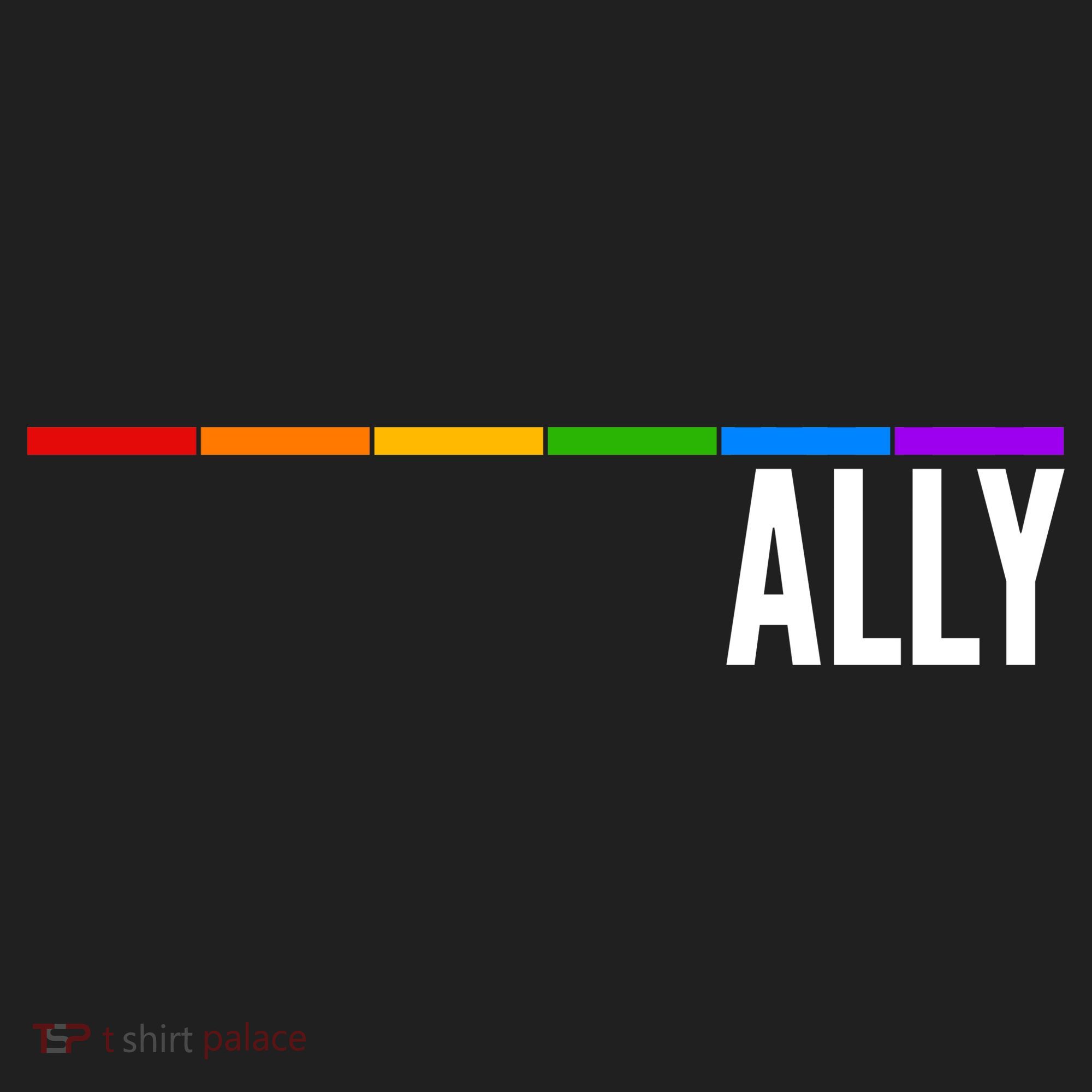 Ally LGBT Support Rainbow Thin Line Beanie