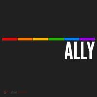 Ally LGBT Support Rainbow Thin Line Hat thumb 2