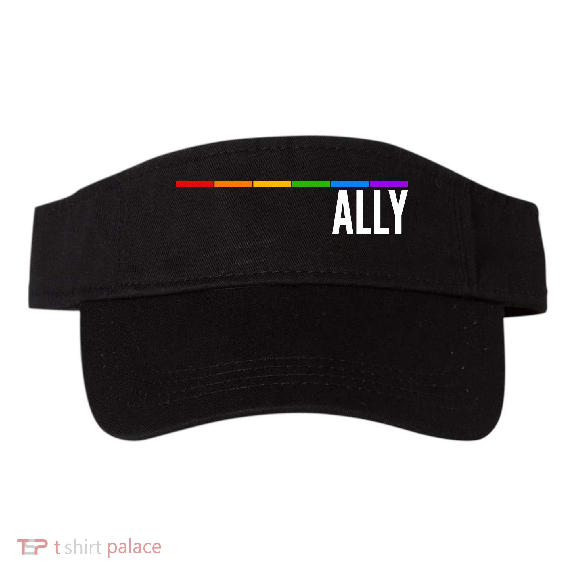 Ally LGBT Support Rainbow Thin Line Visor