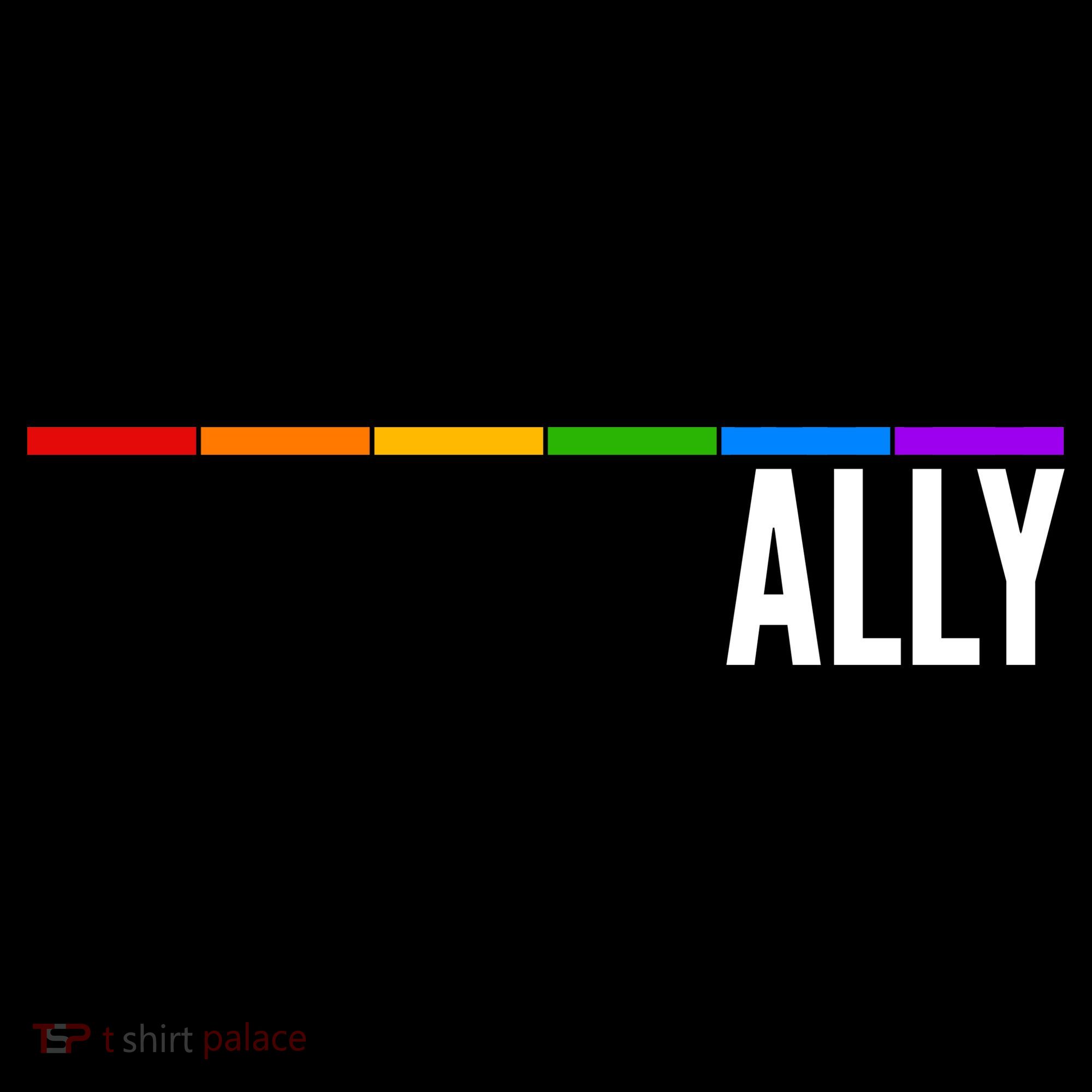 Ally LGBT Support Rainbow Thin Line Women's Long Sleeve Shirt