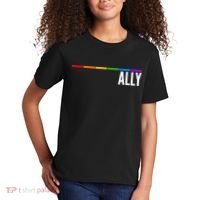 Ally LGBT Support Rainbow Thin Line Kids T-Shirt thumb 2