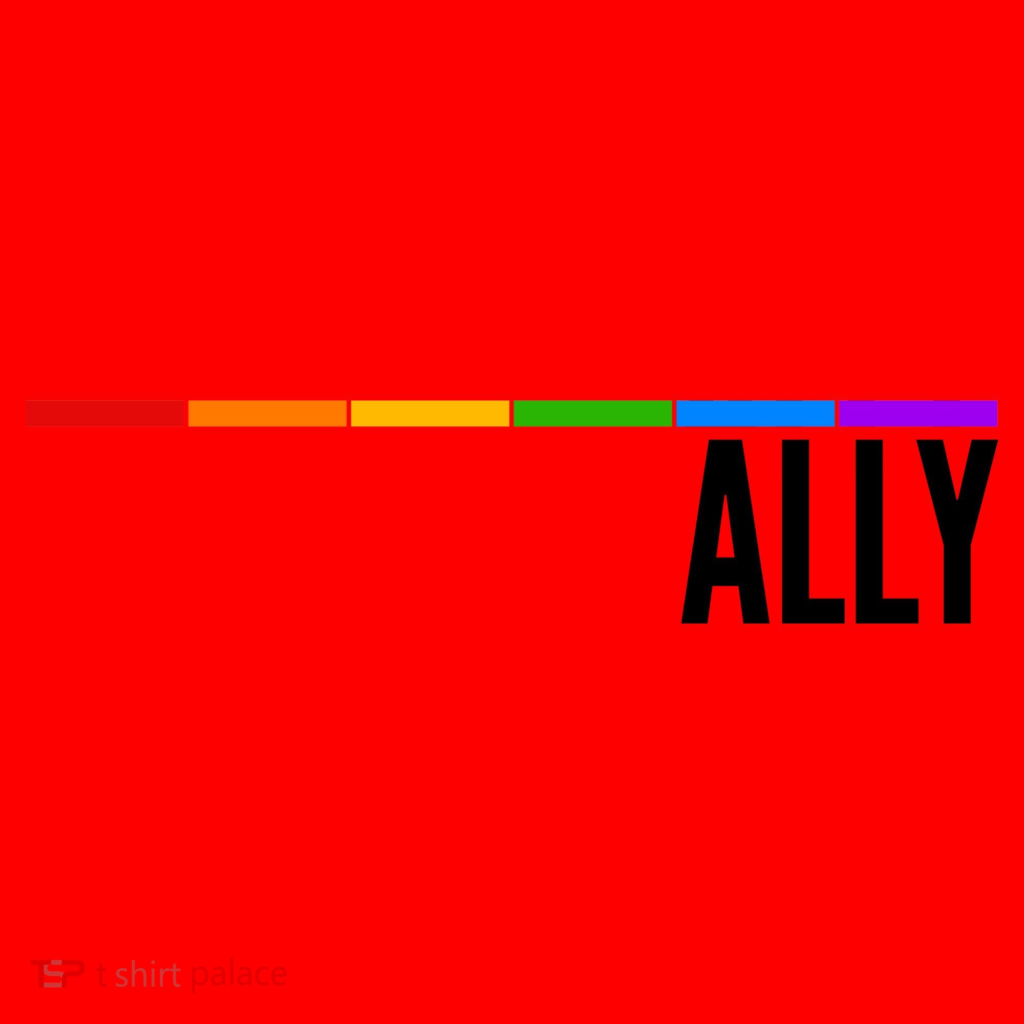 Ally LGBT Support Rainbow Thin Line Santa Hat