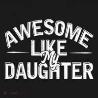 Awesome Like My Daughter Funny Dad Joke Gift Fathers Day Hoodie thumb 2