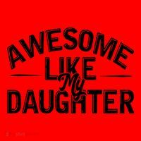 Awesome Like My Daughter Funny Dad Joke Gift Fathers Day Santa Hat thumb 1