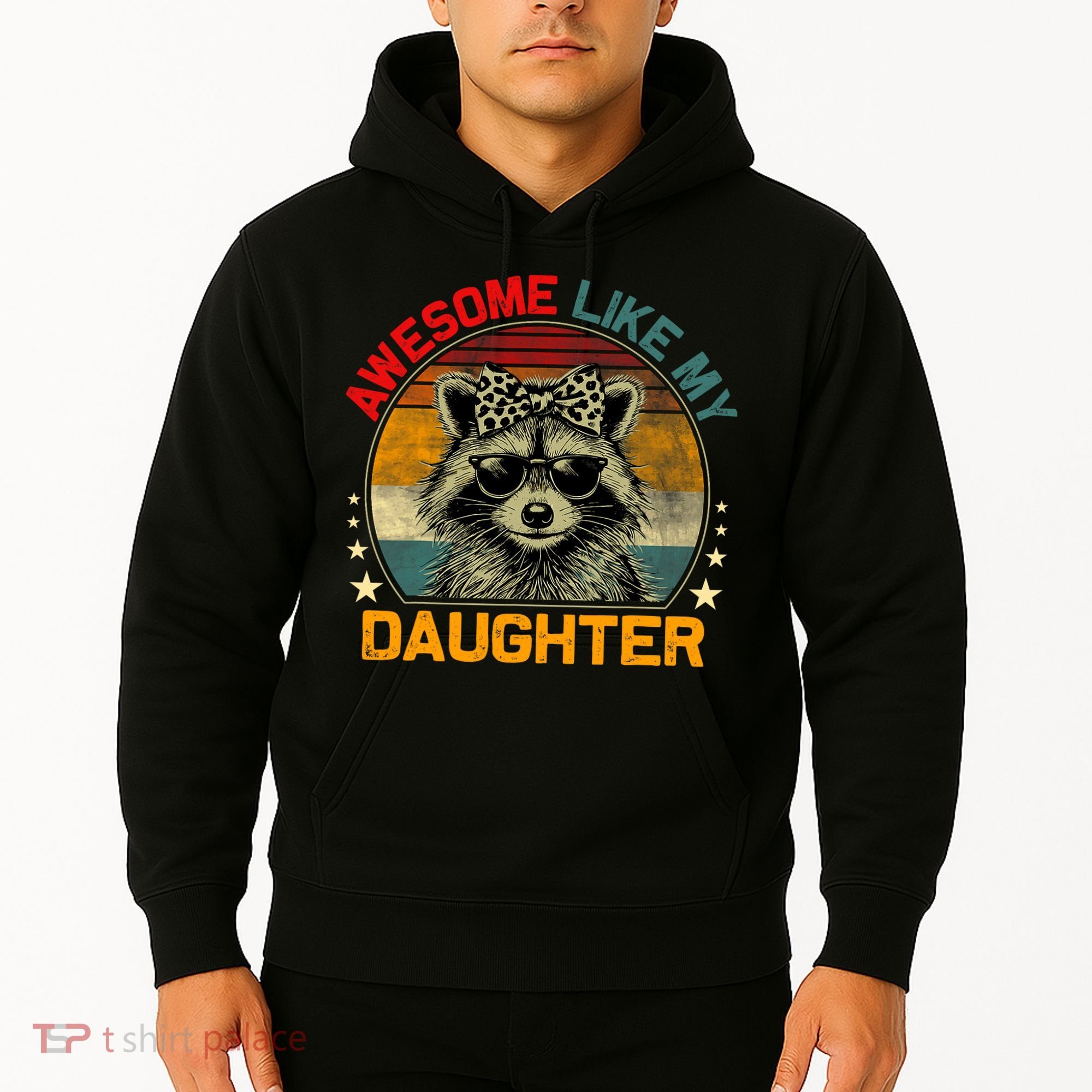 Awesome Like My Daughter Retro Funny Father's Day Dad  Hoodie