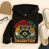 Awesome Like My Daughter Retro Funny Father's Day Dad  Hoodie thumb 4
