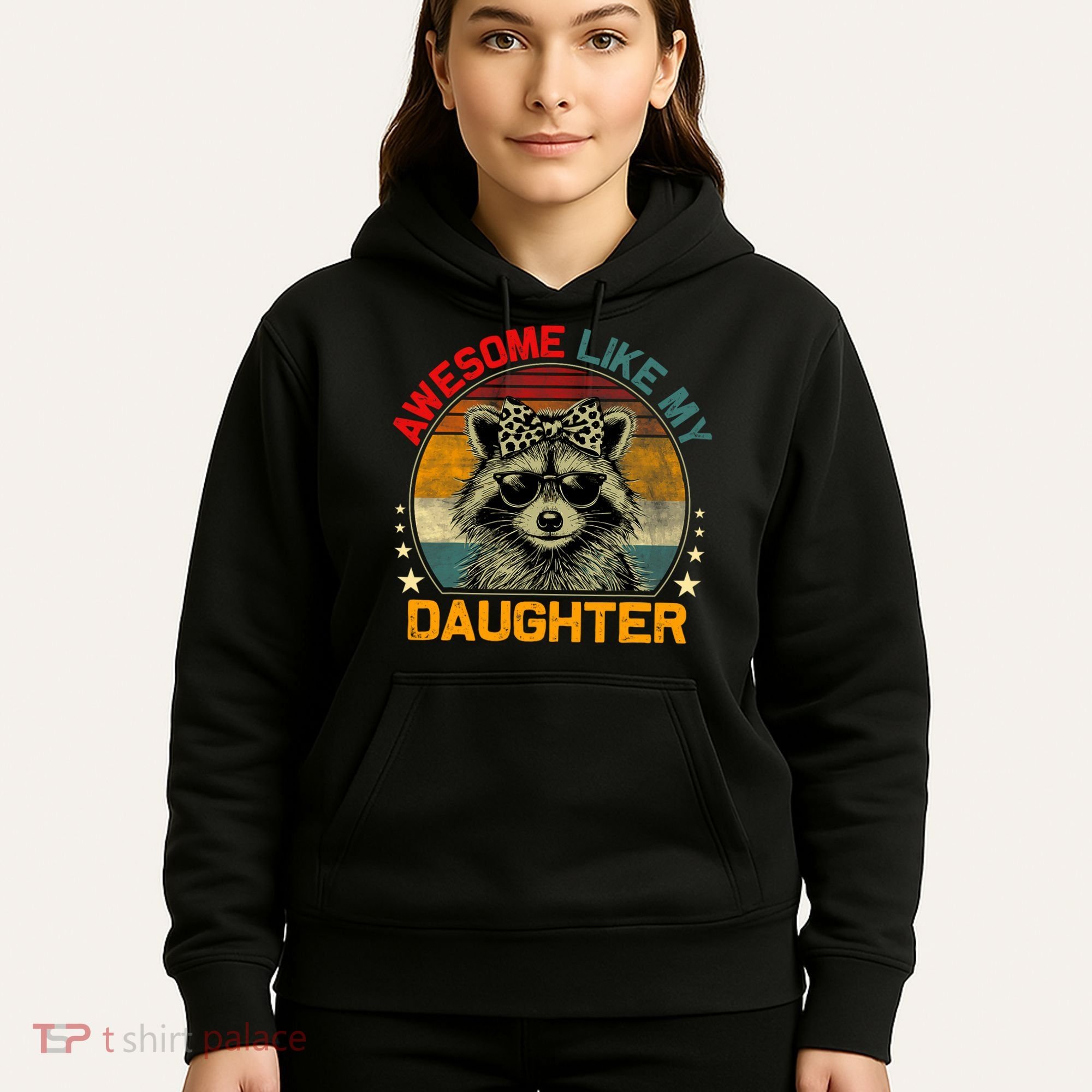 Awesome Like My Daughter Retro Funny Father's Day Dad  Hoodie