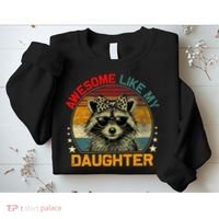 Awesome Like My Daughter Retro Funny Father's Day Dad  Sweatshirt thumb 2