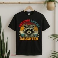Awesome Like My Daughter Retro Funny Father's Day Dad  T-Shirt thumb 2
