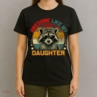 Awesome Like My Daughter Retro Funny Father's Day Dad  T-Shirt thumb 4