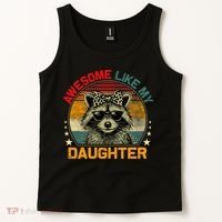 Awesome Like My Daughter Retro Funny Father's Day Dad  Tank Top thumb 2