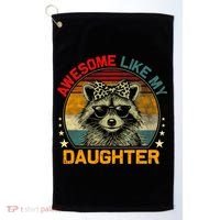 Awesome Like My Daughter Retro Funny Father's Day Dad  Golf Towel thumb 0