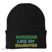 Awesome Like My Daughter Funny Dad Joke Gift Fathers Day Beanie thumb 0