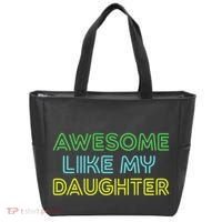 Awesome Like My Daughter Funny Dad Joke Gift Fathers Day Tote Bag thumb 0