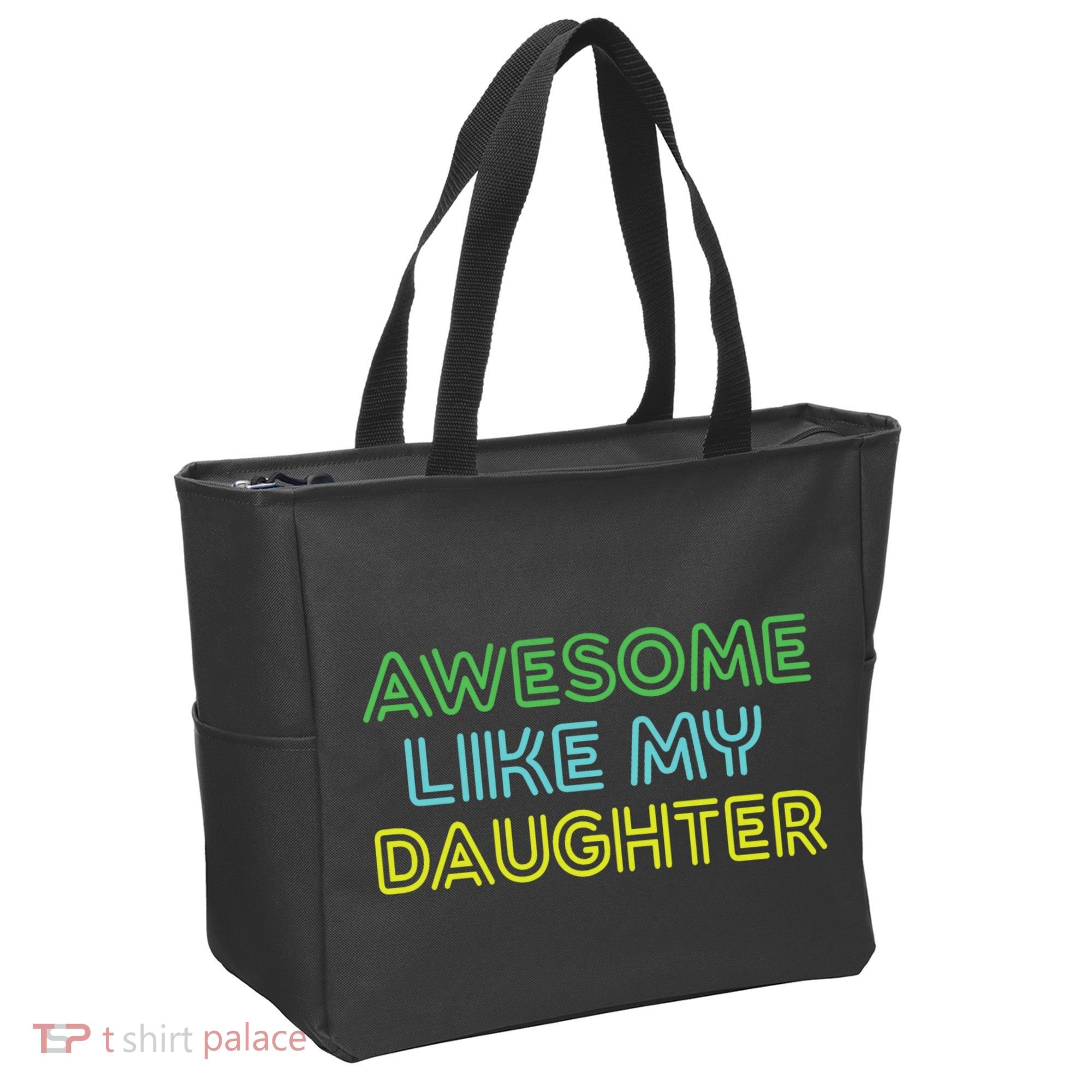 Awesome Like My Daughter Funny Dad Joke Gift Fathers Day Tote Bag