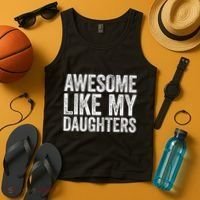 Awesome Like My Daughters Dad Fathers Day Tank Top thumb 4