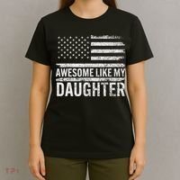 Awesome Like My Daughter Gifts Funny Fathers Day Dad T-Shirt thumb 4