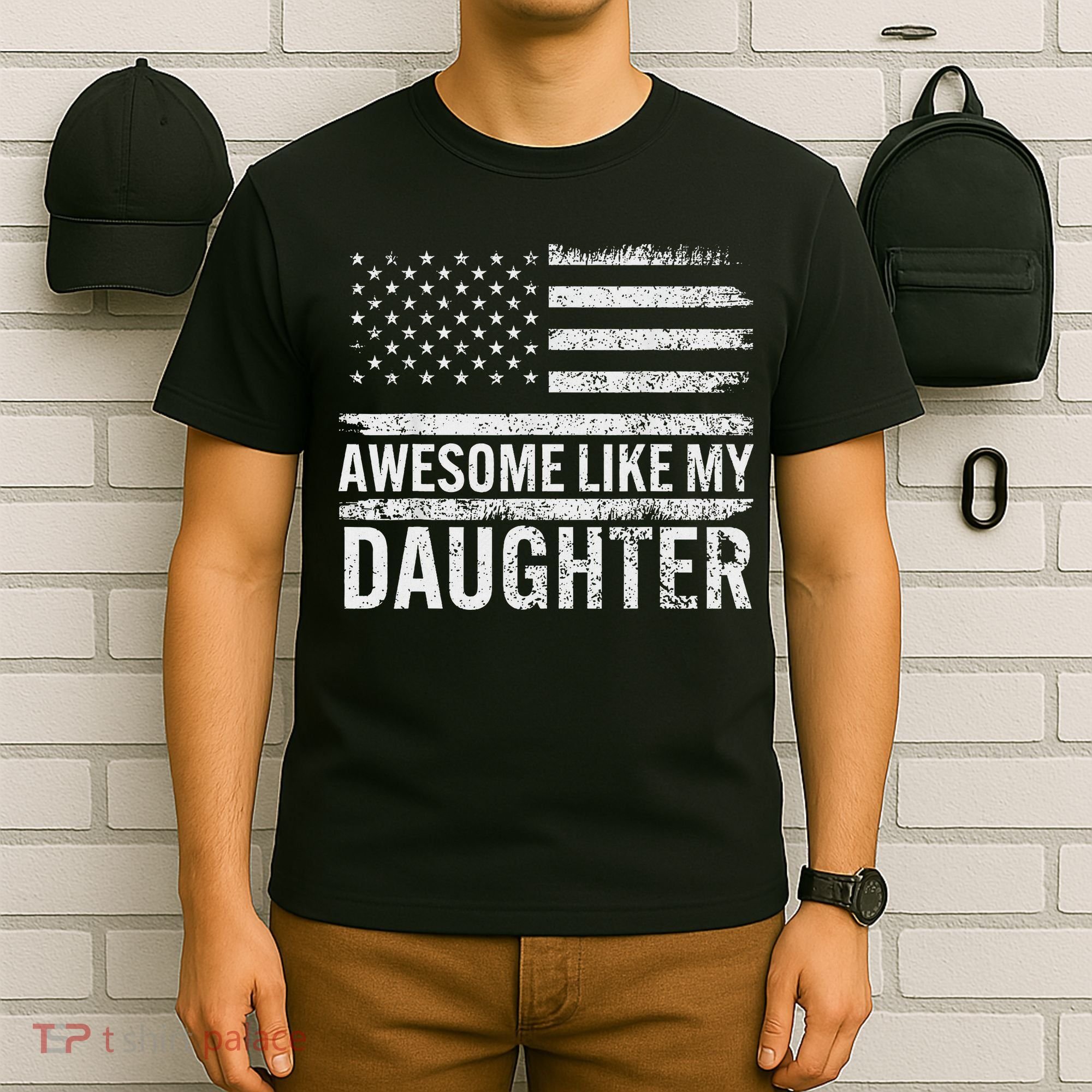 Awesome Like My Daughter Gifts Funny Fathers Day Dad T-Shirt