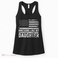 Awesome Like My Daughter Gifts Funny Fathers Day Dad Women's Tank Top thumb 0