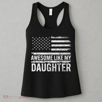 Awesome Like My Daughter Gifts Funny Fathers Day Dad Women's Tank Top thumb 3