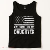 Awesome Like My Daughter Gifts Funny Fathers Day Dad Tank Top thumb 2