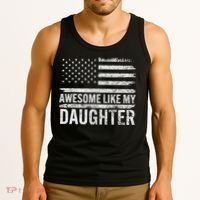 Awesome Like My Daughter Gifts Funny Fathers Day Dad Tank Top thumb 3