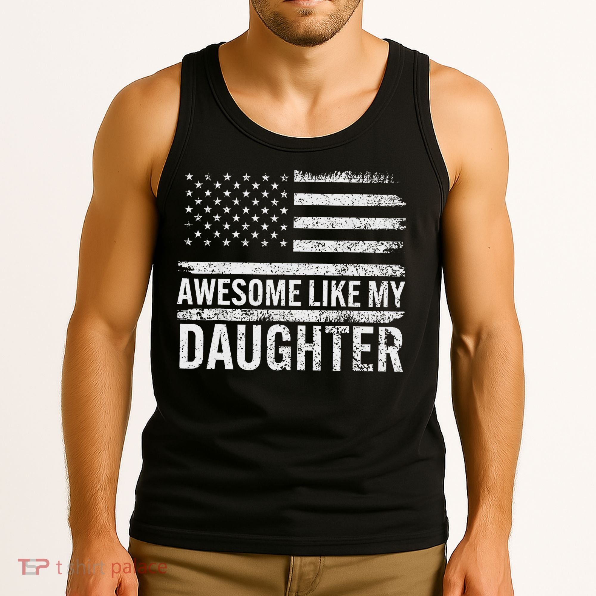 Awesome Like My Daughter Gifts Funny Fathers Day Dad Tank Top