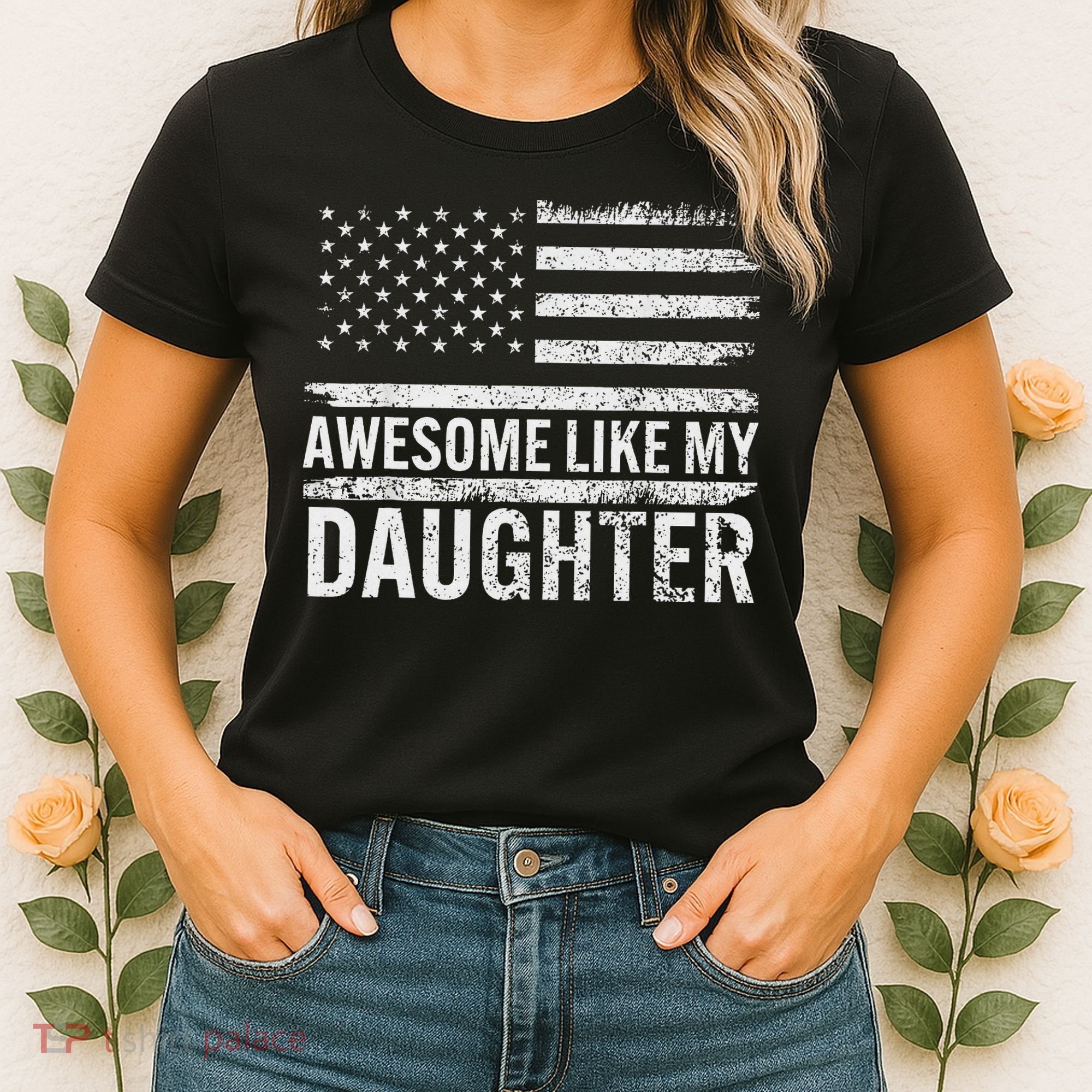 Awesome Like My Daughter Gifts Funny Fathers Day Dad Women's T-Shirt