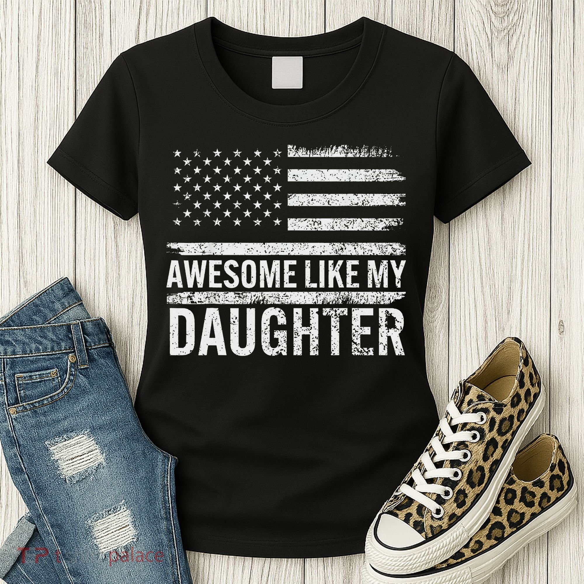 Awesome Like My Daughter Gifts Funny Fathers Day Dad Women's T-Shirt