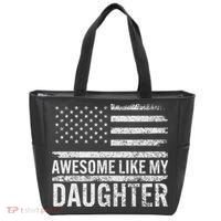 Awesome Like My Daughter Gifts Funny Fathers Day Dad Tote Bag thumb 0