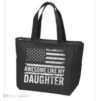 Awesome Like My Daughter Gifts Funny Fathers Day Dad Tote Bag thumb 3