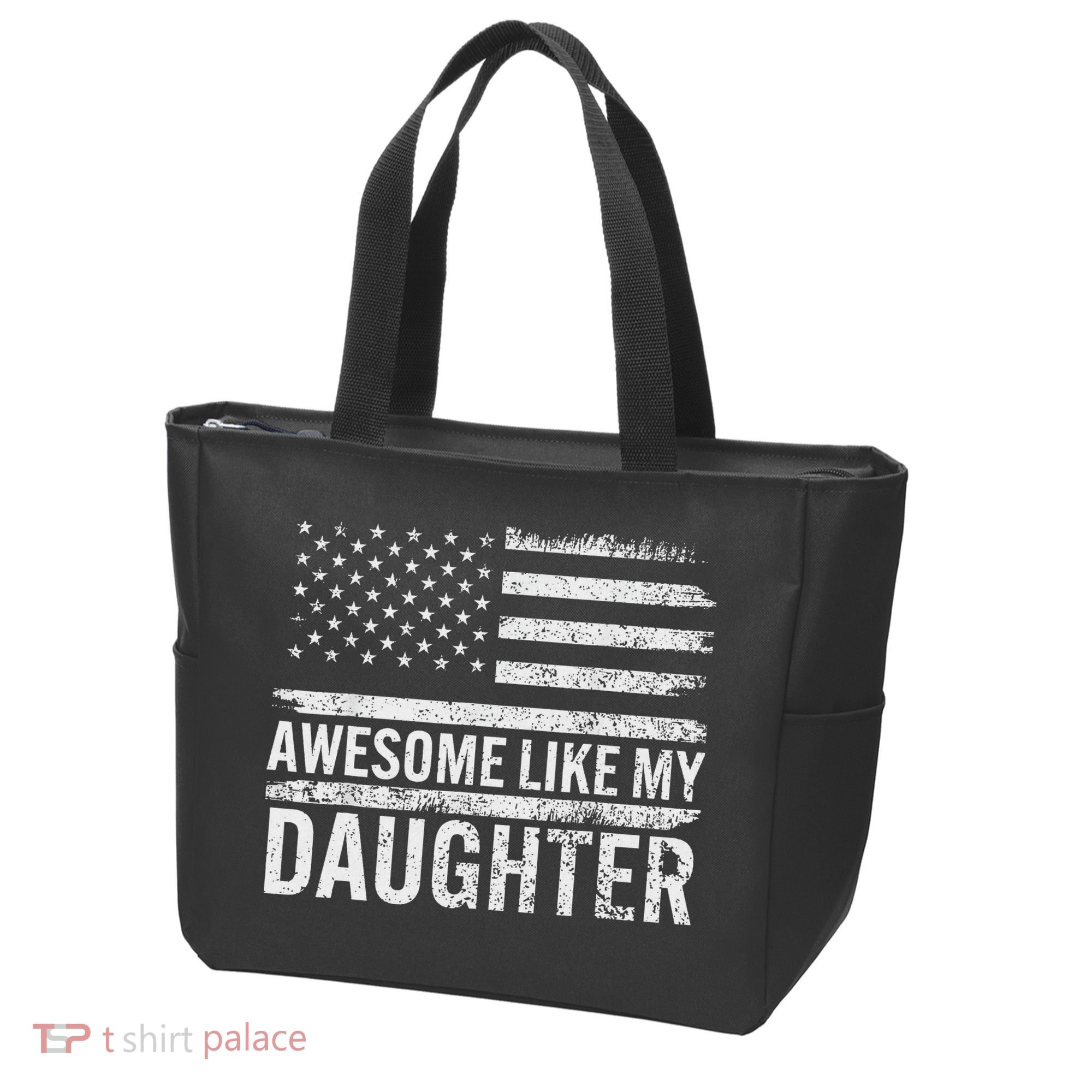 Awesome Like My Daughter Gifts Funny Fathers Day Dad Tote Bag