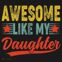 Awesome Like My Daughter Gift Funny Happy Father's Day Women's Hoodie thumb 2