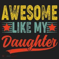 Awesome Like My Daughter Gift Funny Happy Father's Day Hat thumb 2