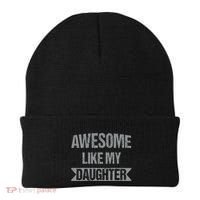Awesome Like My Daughter Funny Mothers Fathers Day Mom Dad Beanie thumb 0