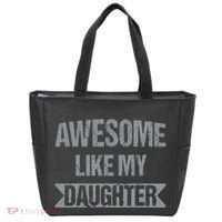 Awesome Like My Daughter Funny Mothers Fathers Day Mom Dad Tote Bag thumb 0