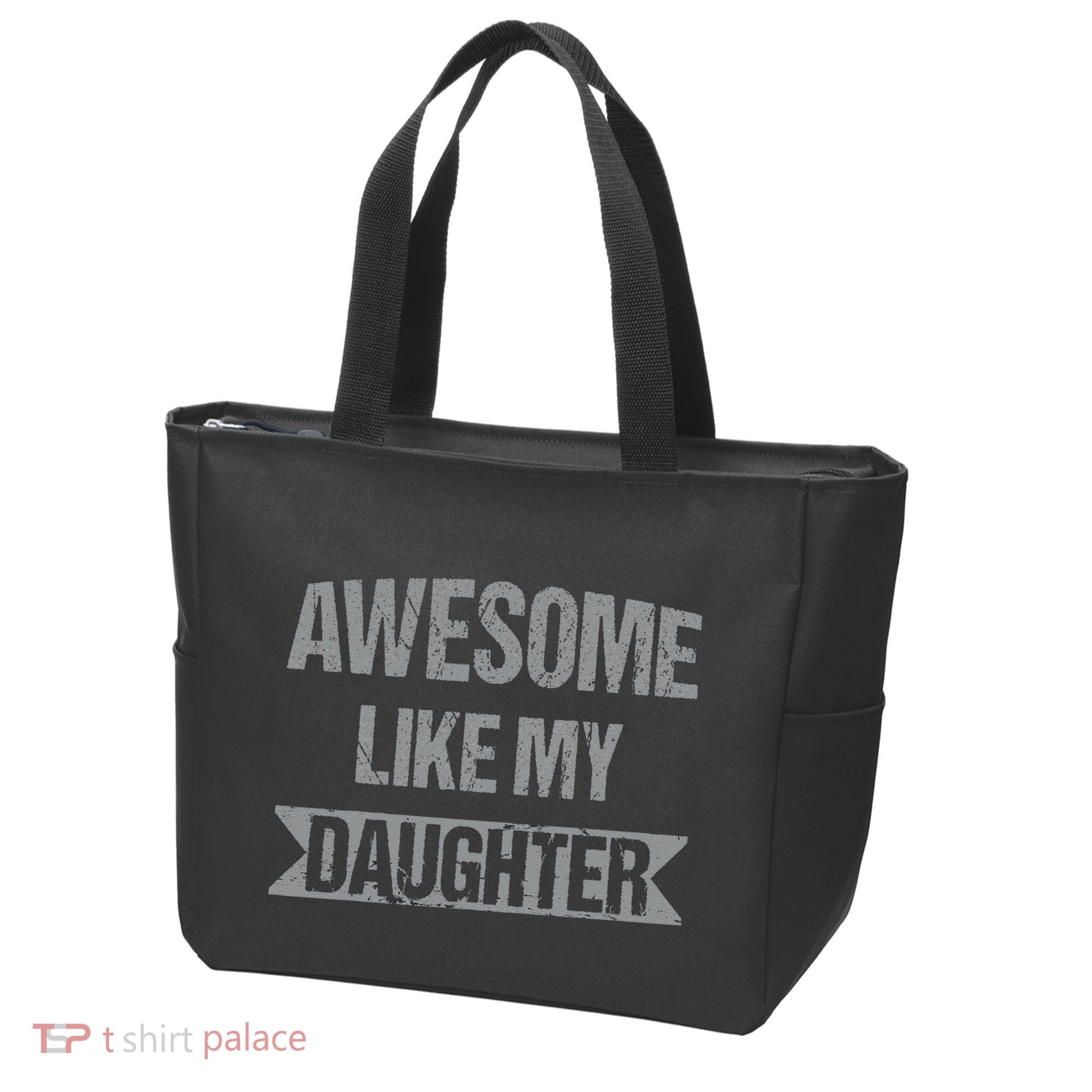 Awesome Like My Daughter Funny Mothers Fathers Day Mom Dad Tote Bag