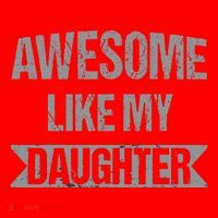 Awesome Like My Daughter Funny Mothers Fathers Day Mom Dad Santa Hat thumb 1
