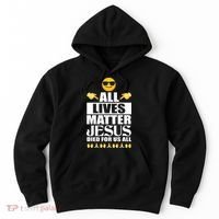 All Lives Matter Jesus Died For Us All Emoji Hoodie thumb 0